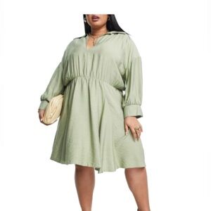 ASOS Curve Green Skater Dress